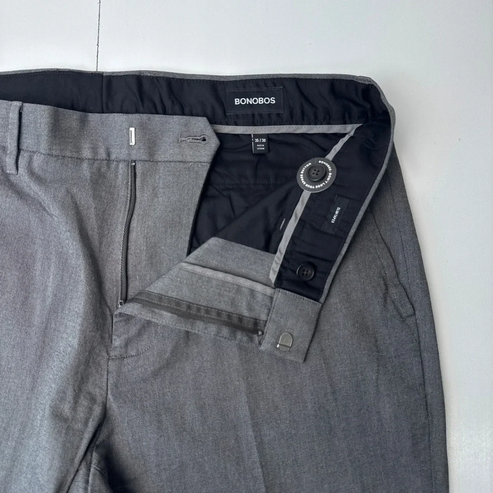 Bonobos Weekday Warrior Slim Taper Grey Dress Pants Mens 35x30 Tuesday - Picture 4 of 11